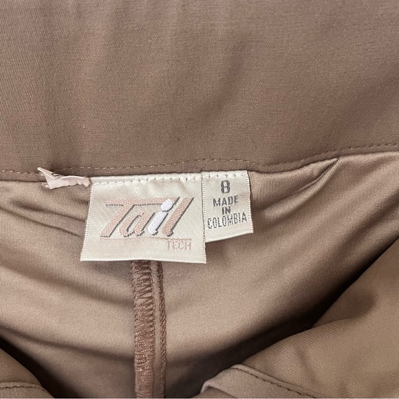Tail Tech Brown Tennis and Golf A-Line Skort with Zipper Pockets Size 8 - Picture 7 of 8